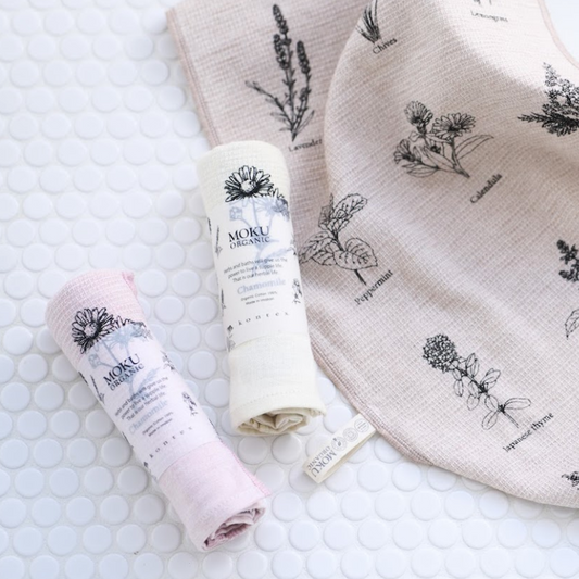 【ORGANIC MOKU】 素肌に優しいオーガニックタオル 湯癒草々 × 恵みの湯 コラボアイテム