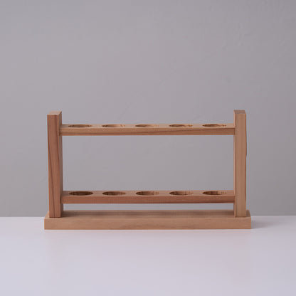 リカシツ 木製 試験管立て 穴25φx5本立